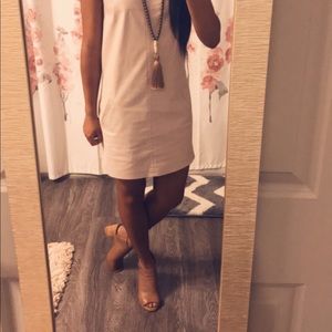 BB Dakota leather blush dress with pockets!